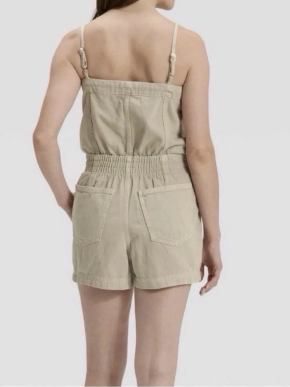 Universal Thread Beige Utility Romper with Drawstring- New without tags - Picture 3 of 6